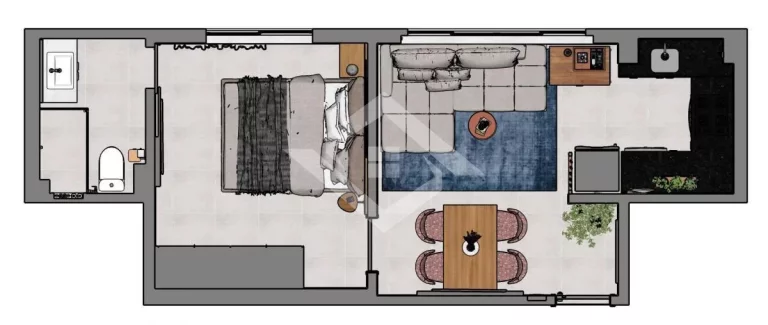Imagem Apartamento de 1 Quarto para Venda em Copacabana com 35 m²
