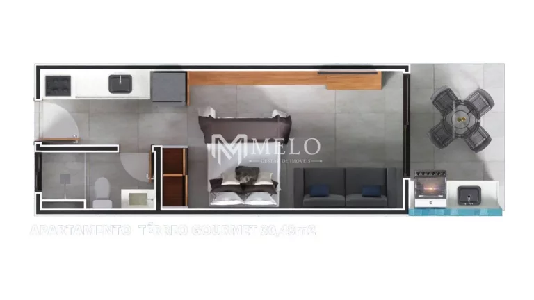 Imagem Oportunidade em TAMANDARÉ: 24,32m², 01qt, 01vaga, Studio...