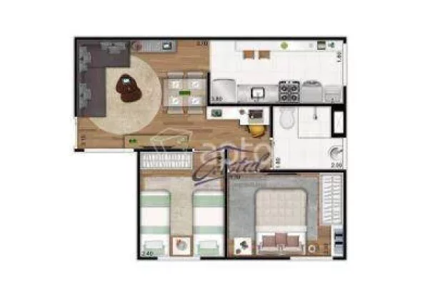 Imagem Apartamento com 2 quartos à venda, 44 m² - Jardim Amaralina - Butantã - São Paulo/SP
