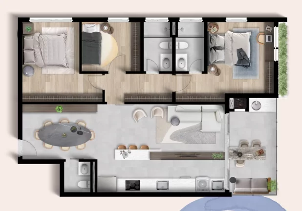 Imagem Mozine Wellness Design - Apartamento à venda no bairro Juvevê - Curitiba/PR