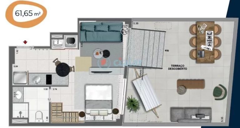 Imagem Studio à venda 1 Quarto 33.38M Centro Rio de Janeiro - RJ | Residencial Skylux