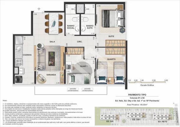 Imagem Lançamento Etehe! 3 quartos- andar alto- vista livre- Barra Olímpica