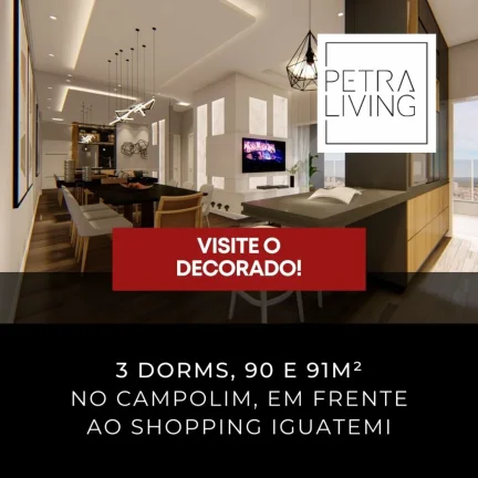 Imagem Apartamento de 3 quartos no Parque Campolim, Sorocaba-SP: 91,25 m², 1 suíte, 2 salas, 2 banheiros e 2 vagas de garagem!
