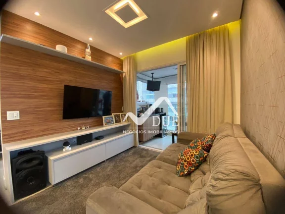 Imagem Apartamento porteira fechada, com 2 dormitórios à venda, 77 m² por R$ 960.000 - Ponta da Praia - Santos/SP