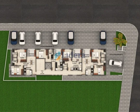 Imagem Apartamento com área externa - 51.13m²-2 quartos - 1 suíte - Manaíra, João Pessoa/PB