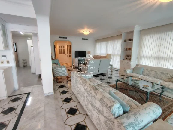 Imagem Apartamento de luxo à venda em Guarujá-SP, no bairro Pitangueiras com lazer: 3 quartos, 3 suítes, 2 salas, 5 banheiros, 2 vagas de garagem, 190m².