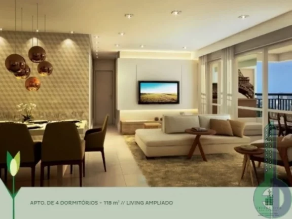 Imagem Apartamento de luxo no Jardim, Santo André-SP com 3 quartos, 3 suítes, 2 banheiros, 2 vagas de garagem e 120,00 m² de área no Condomínio Cidade Viva.