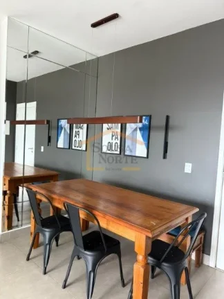 Imagem Apartamento totalmente mobiliado, com 78m². Possui 2 dormitórios, sendo 1 suite com varanda, sala ...