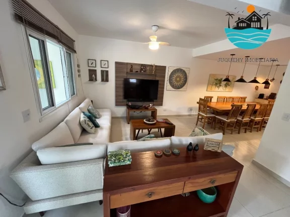 Imagem Casa em Juquehy para alugar - condomínio fechado com 5 suítes, 3 vagas, 100m da praia - Acomodação máx. 12 pessoas | Juquehy Imobiliária.