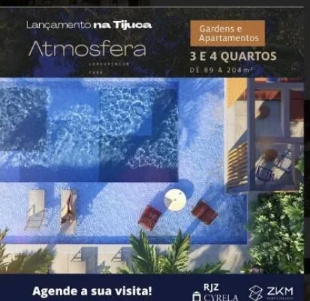 Imagem ATMOSFERA CONDOMÍNIO PARK A PARTIR DE 89M2, ÁREA NOBRE DA TIJUCA