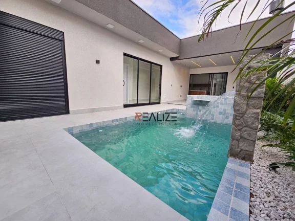 Imagem Casa térrea com escritório e banheira de hidromassagem à venda, 196 m² por R$ 1.790.000 - Condomínio London Park - Indaiatuba/São Paulo