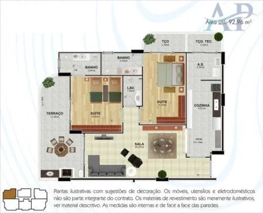 Imagem Apartamento em Praia Grande com 2 Dormitórios Vista Mar no Boqueirão