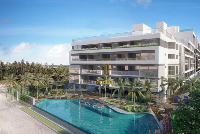 Imagem Cobertura em condomínio fechado estilo resort pé na areia com varanda e jacuzzi privativa - CO0031