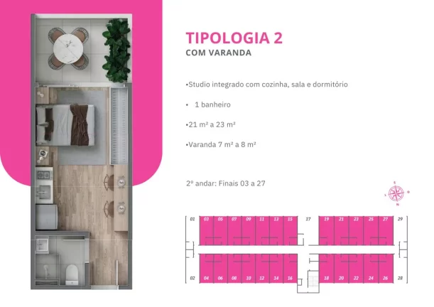 Imagem Studio para Venda em Florianópolis / SC no bairro Vargem Grande
