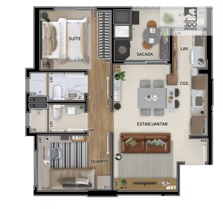 Imagem Apartamento a Venda no bairro Novo Mundo - Curitiba, PR