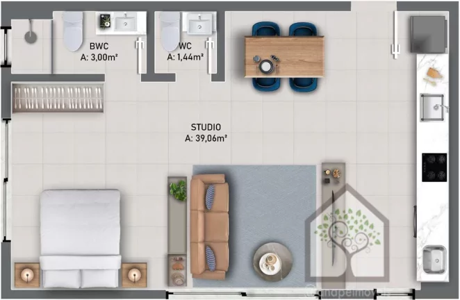 Foto do imóvel: Studio com excelente localização no Centro de Florianópolis