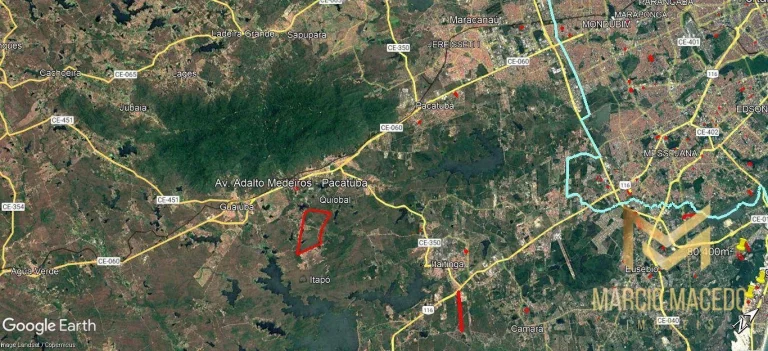 Imagem Terreno à venda, 3400000 m² por R$ 68.000.000,00 - Alto Do São João - Pacatuba/CE