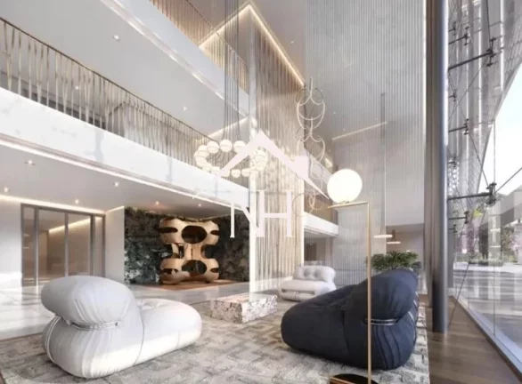 Imagem apartamento alto padrão 186m²,3 suítes, terraço gourmet, hall privativo, 3 vagas e um verdadeiro resort aos seus pés.