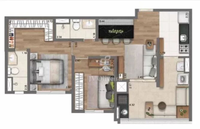 Imagem Apartamento com 2 dormitórios à venda, 62 m² por R$ 649.000,00 - Vila Andrade - São Paulo/SP
