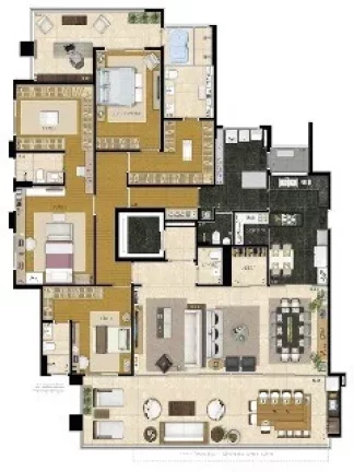 Imagem Apartamento de luxo no Jardim Anália Franco: 4 suítes, 5 vagas, 280m² - Condomínio Edifício Camille Claudel