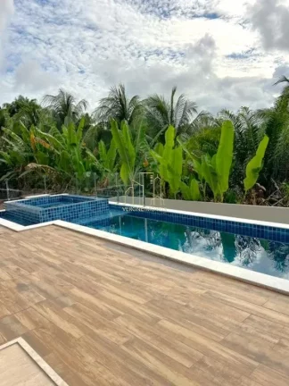 Imagem Excelente casa decorada em condomínio fechado com cinco suítes e espaço gourmet a venda em Lauro de Freitas