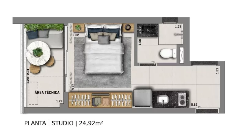 Imagem Apartamento studio pronto na Rua Madre Cabrini | Vila Mariana