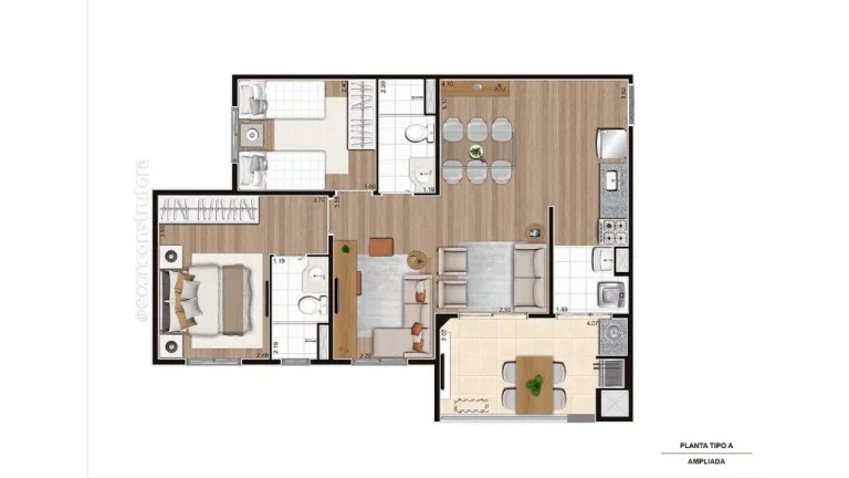 Imagem Condomínio Vision Campestre, apartamento à venda 2 quartos em bairro Campestre Santo André SP