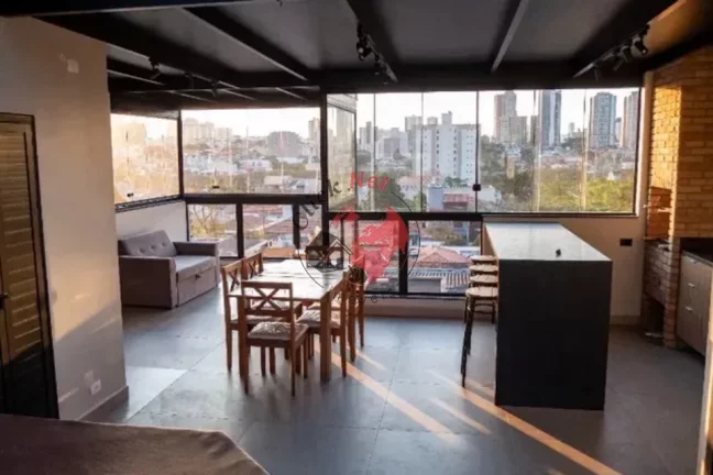 Imagem Sobrado em Condomínio, 190m²,Móveis planejados, 3 suítes ,espaço gourmet, 3 vagas. bairro Jardim em Santo André