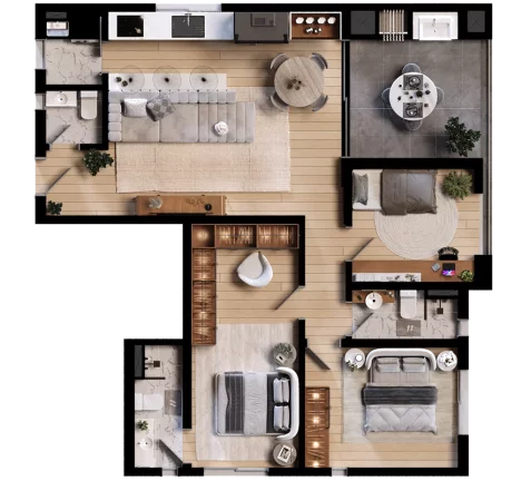 Imagem Oslo - Breve Lançamento - Apartamento à venda no bairro Santa Quitéria - Curitiba/PR