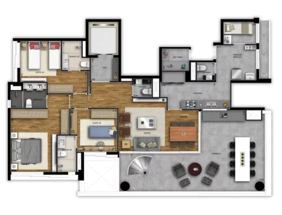 Imagem Imperdível: Apartamento de Luxo com 3 suítes e 2 vagas na Chácara Klabin - Condomínio L Klabin