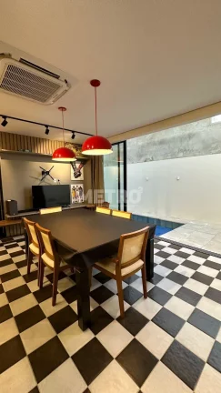 Imagem Casa, Condomínio Encontro das Águas, móveis planejados, sala de estar, jantar e