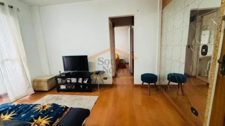 Imagem Apartamento com 36 m², 1 dormitório, 1 banheiro, sacada, possui armários planejados no dormitóri...