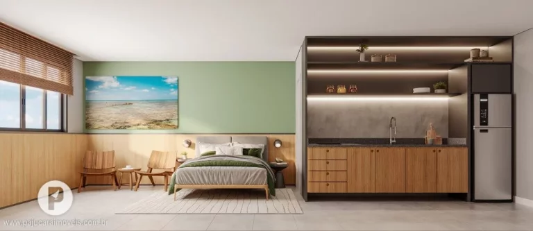 Imagem Studio [59m²] ÷ em 100 meses, 200m da Praia, Ponta Verde
