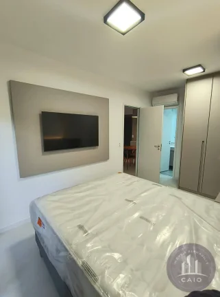 Imagem Apartamento mobiliado com 1 suíte 52m², por R$ 6.480,00/mês - Alphaville/SP