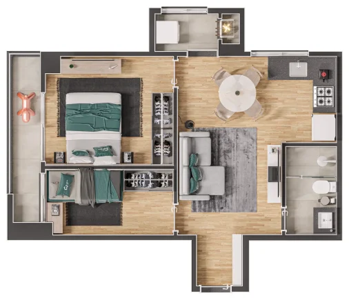 Imagem Apartamento em Bucarein - Joinville SC
