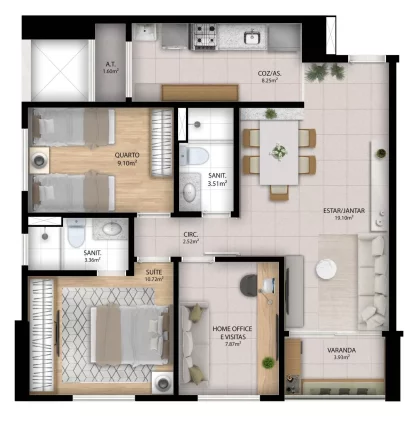 Imagem Pronto para morar! Apartamentos com 2 ou 3 quartos no Parque Bela Vista.