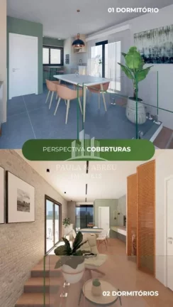 Imagem Cobertura Duplex 83 à 101m², 1 a 2 Dormitórios, Últimas unidades, na Vila Bocaina, Mauá-SP