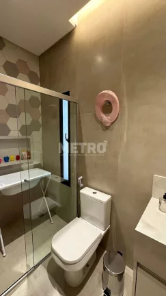 Imagem Casa, Condomínio Encontro das Águas, móveis planejados, sala de estar, jantar e