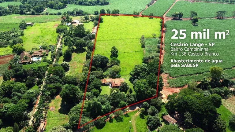 Imagem Chácara com 3 dormitórios à venda, 25000 m² por R$ 800.000,00 - Campininha - Cesário Lange/SP