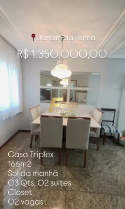 Imagem BELÍSSIMA CASA TRIPLEX DE 03 QUARTOS, SENDO 01 SUÍTE, SOL DA MANHÃ, À VENDA EM JARDIM DA PENHA, VITÓRIA/ES!