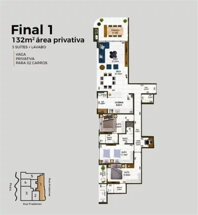 Imagem Apartamento com 3 dorms, Canto do Forte, Praia Grande - R$ 1.67 mi, Cod: 2371