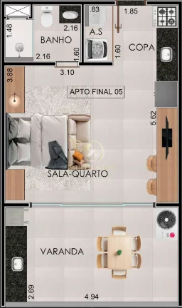 Imagem LANÇAMENTO DE STUDIO ENTRE PRAIA GRANDE E TENÓRIO A POUCOS METROS DO MAR