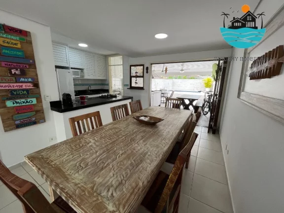 Imagem Casa Aluguel Temporada Juquehy com, 4 dormitórios. 3 suítes, 150m da praia - Acomodação 8-10 pessoas | Juquehy Imobiliária