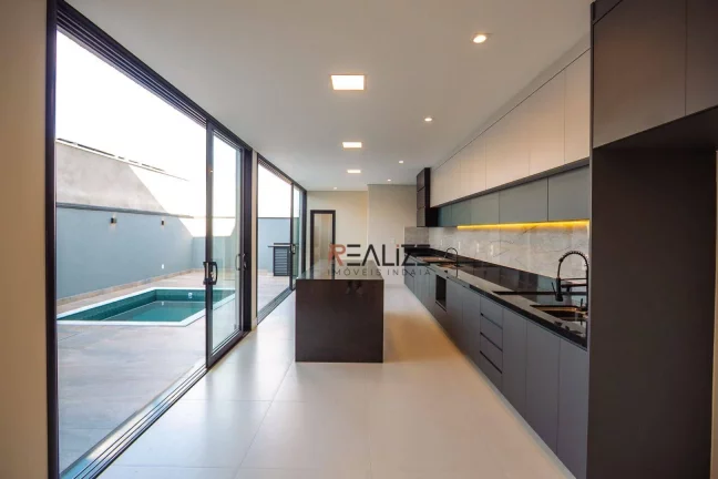 Imagem Sobrado moderno com 3 dormitórios e escritório à venda, 222 m² por R$ 1.550.000 - Condomínio Park Gran Reserve - Indaiatuba/SP