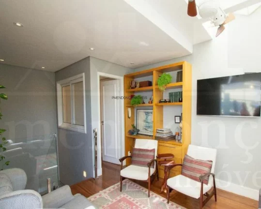 Imagem Cobertura Duplex bem localizada na . Piso inferior: Hall de entrada, living para 2 ambientes, 2 dorm...