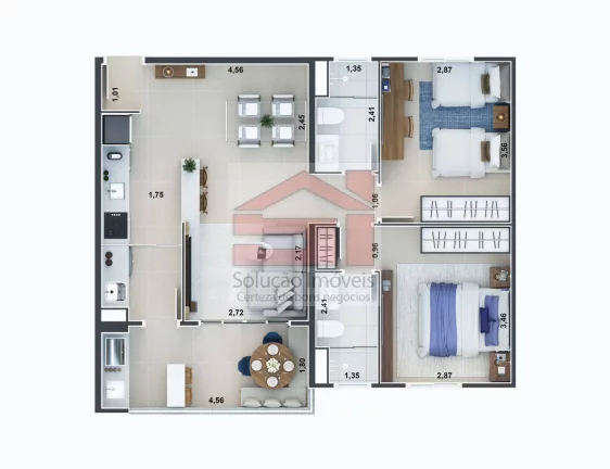 Imagem Apartamento com 2 Quartos à Venda, 71 m² em Vila Resende - Caçapava Imagem Apartamento com 2 Quartos à Venda, 71 m² em Vila Resende - Caçapava