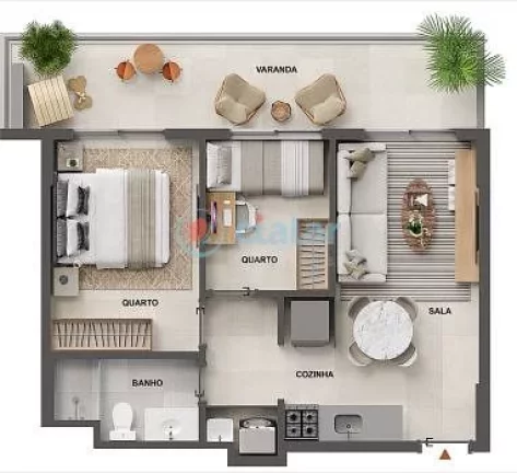 Imagem Garden à venda 2 Quartos 1 Vaga 77.8M Tijuca Rio de Janeiro - RJ | Cores da Tijuca