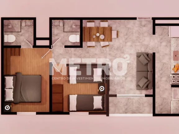 Imagem Apartamento à venda no Ed. Santa Bárbara com 02 quartos, PETROLINA - PE