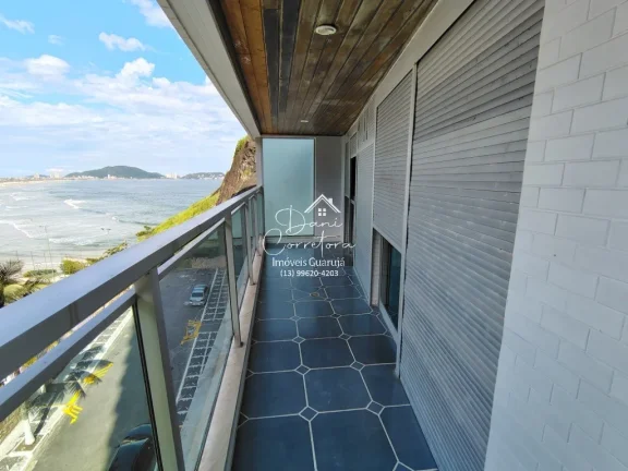 Imagem Apartamento com vista para o mar e lazer, 3 quartos com suíte e 2 vagas na Pitangueiras, Guarujá-SP - 165m² de área.
