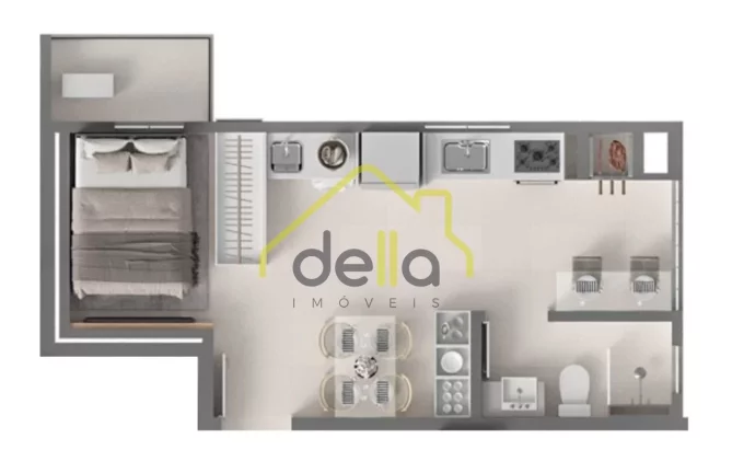 Imagem Apartamentos Studios perfeitos para morar ou investir no Bairro Saguaçu